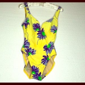 LaBlanca onepiece swimsuit with blue flower design